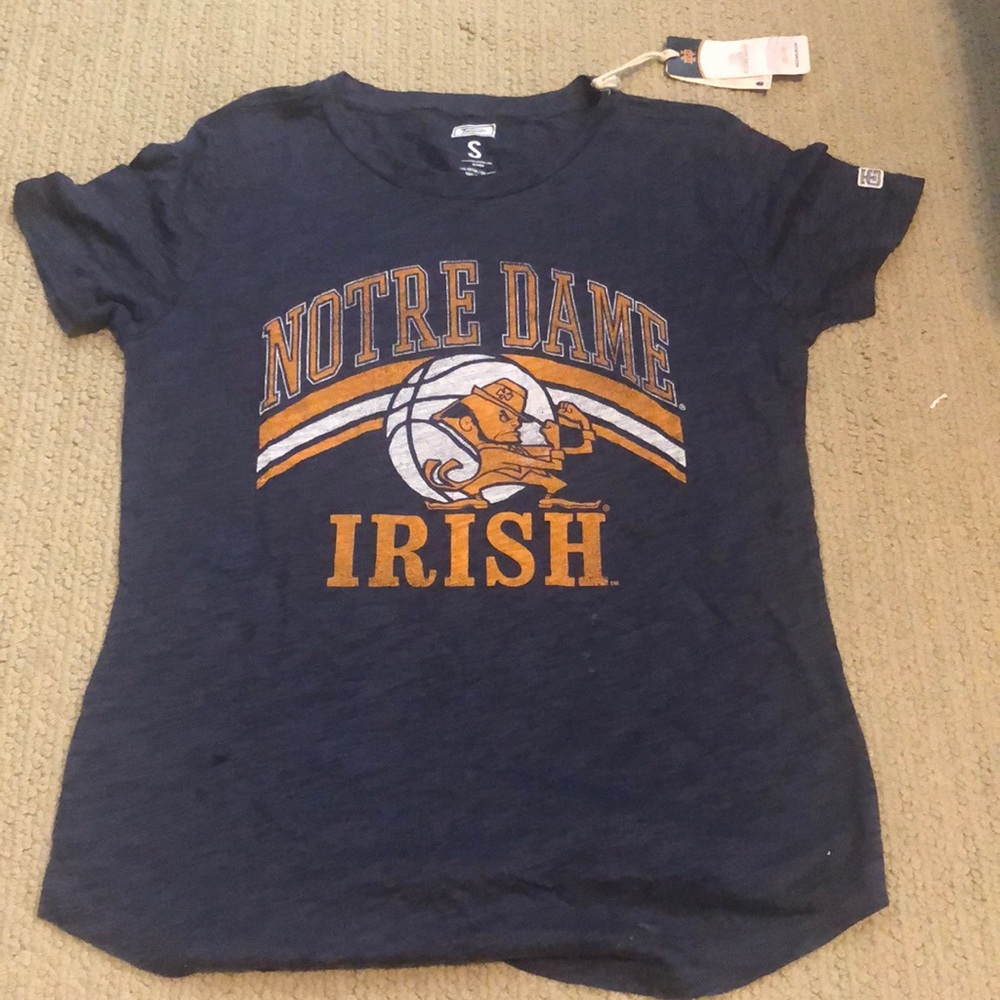 NWT navy Notre Dame tailgate tshirt